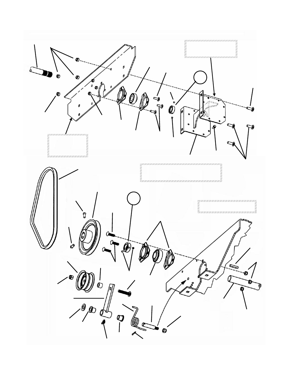 Deck driveshaft assembly (mzm models) | Snapper ZM6100M User Manual | Page 34 / 56