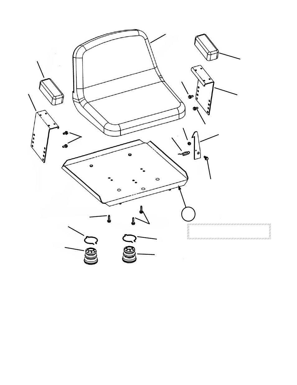 Seat assembly (mzm models) | Snapper ZM6100M User Manual | Page 46 / 56