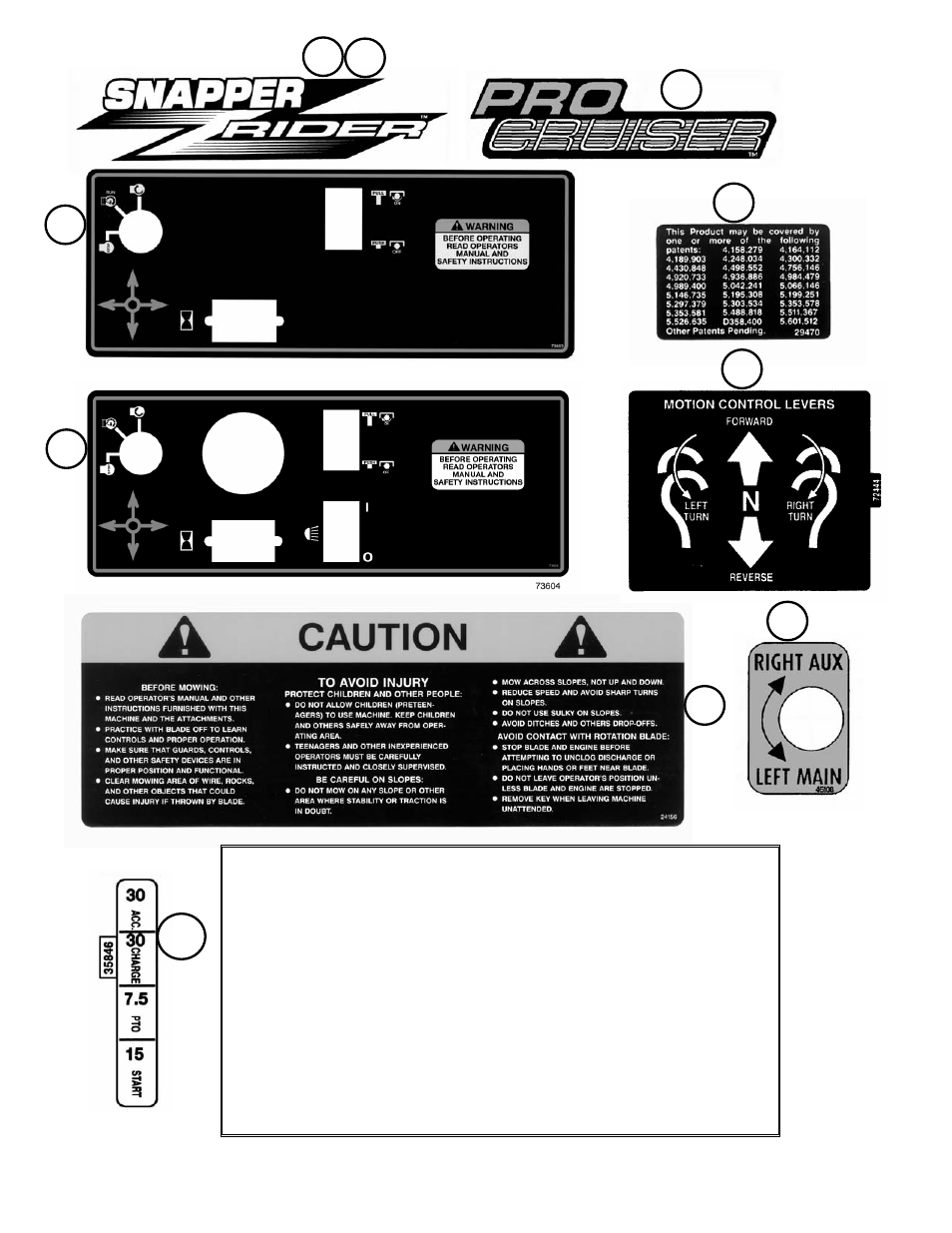 Decals | Snapper ZM6100M User Manual | Page 48 / 56