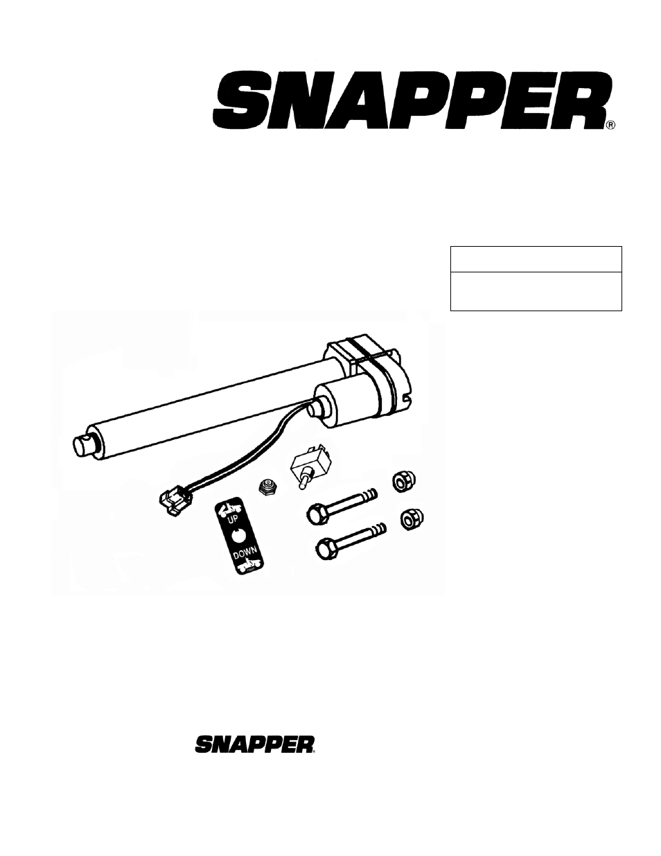 Snapper 63141 User Manual | 8 pages