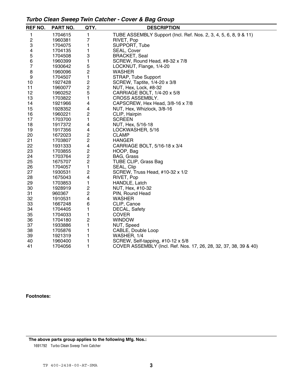Snapper 2438 User Manual | Page 3 / 8