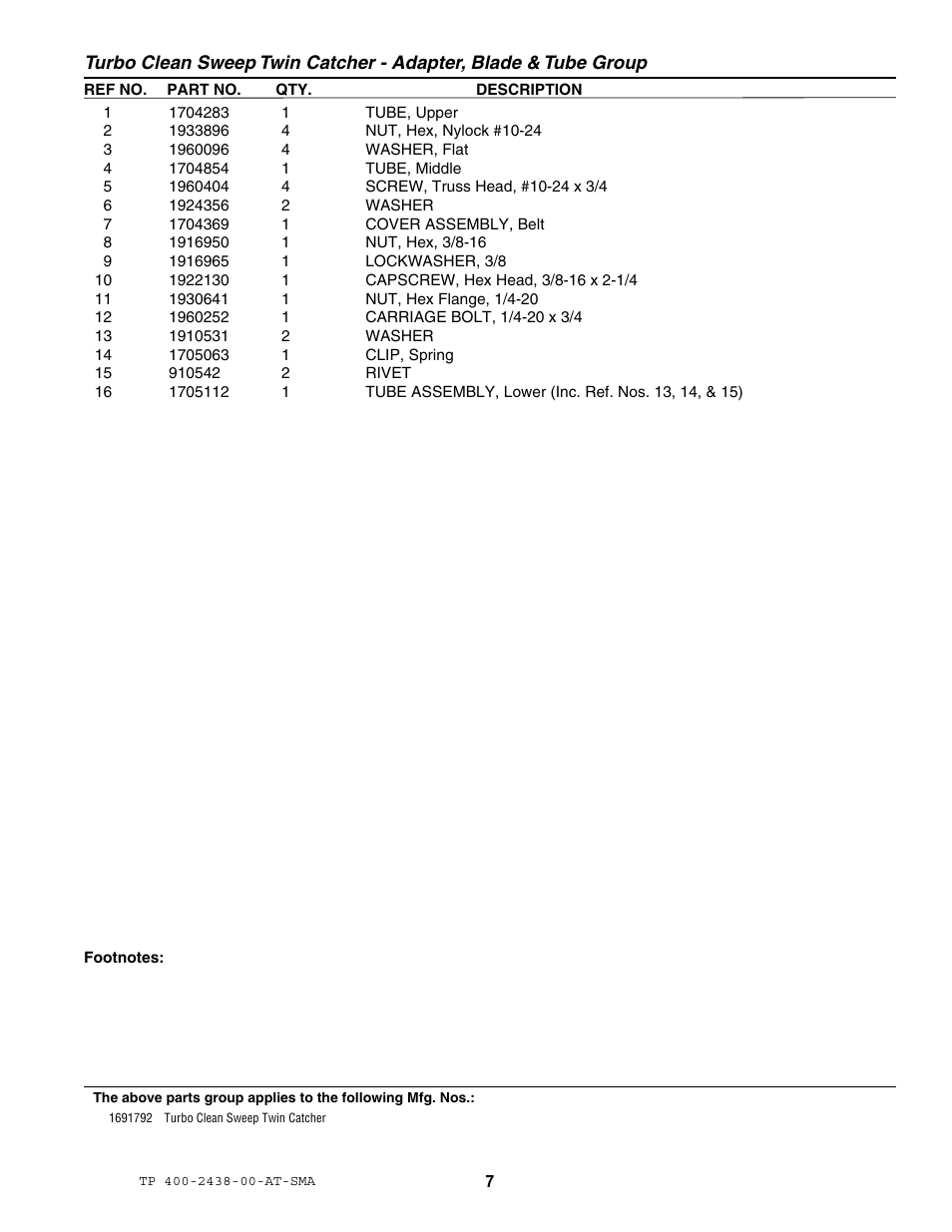 Snapper 2438 User Manual | Page 7 / 8