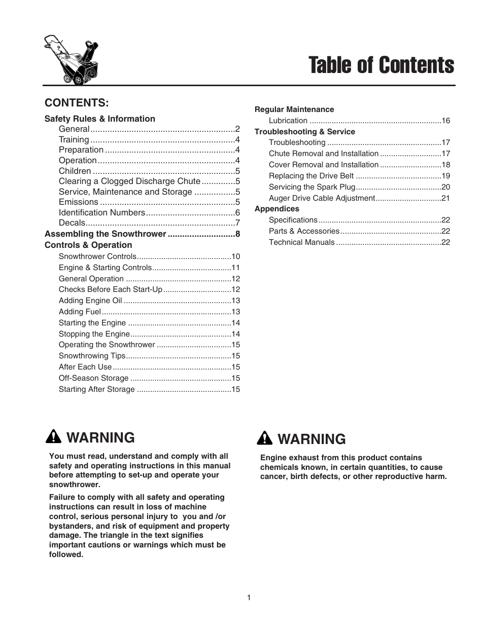 Snapper 522E User Manual | Page 3 / 26