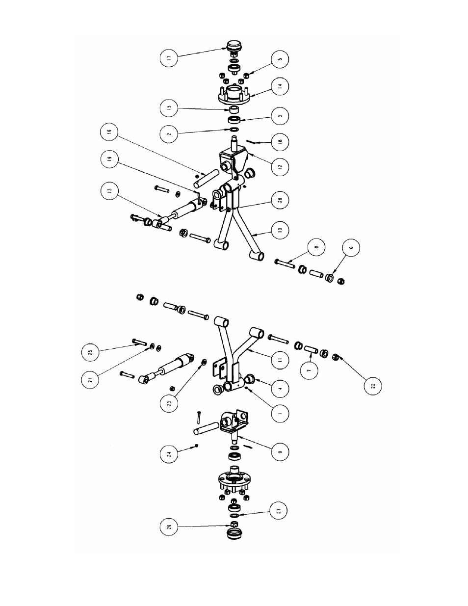 Front suspension group | Snapper GC9520KW User Manual | Page 26 / 40