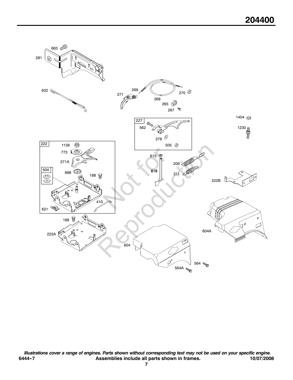 Not for reproduction | Snapper 204400 User Manual | Page 7 / 20