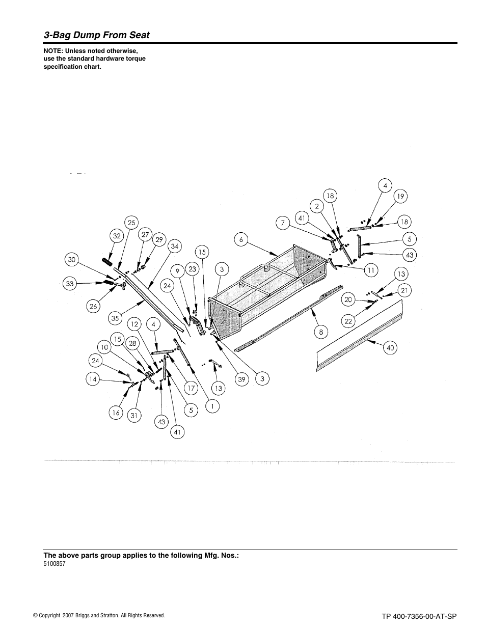 Bag dump from seat | Snapper FAST-VAC 5600148 User Manual | Page 12 / 24