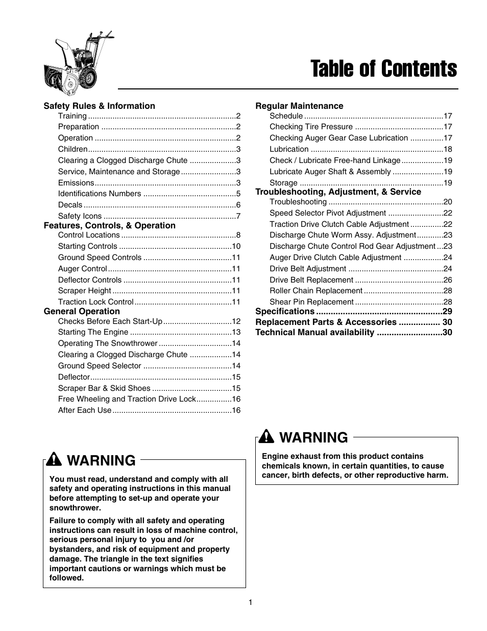Snapper E175246E User Manual | Page 2 / 32