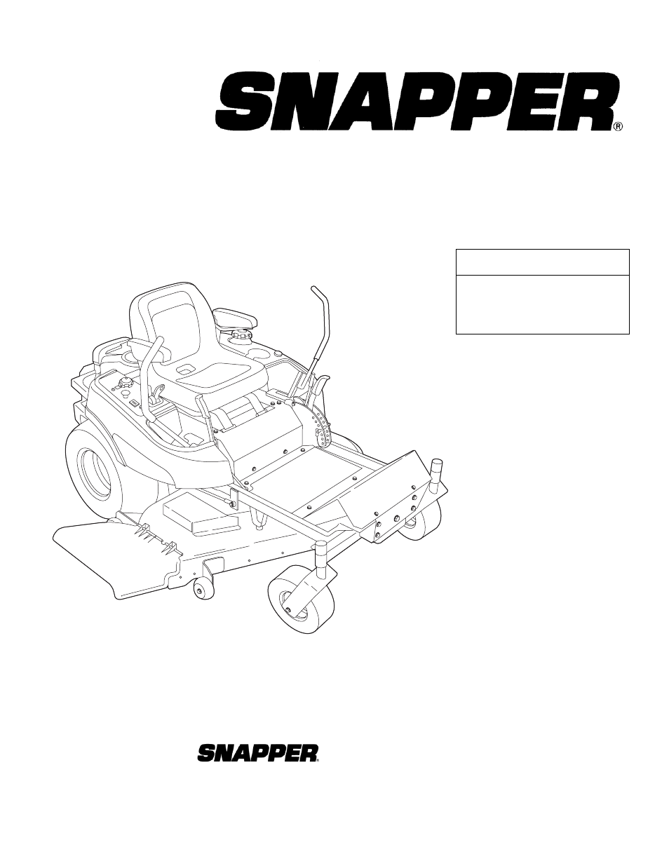 Snapper ZT20500BV User Manual | 68 pages