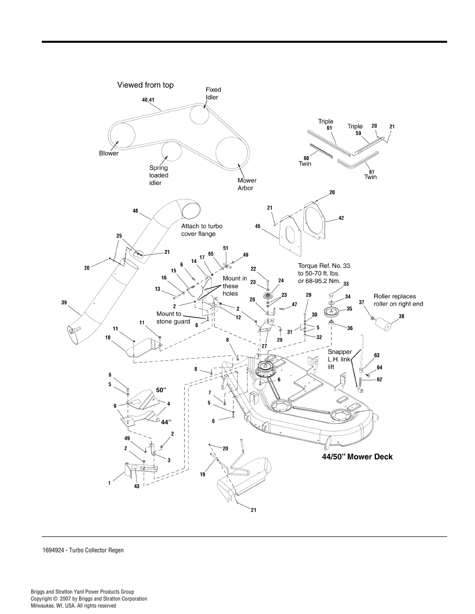 Turbo, mounting kit | Snapper 4544 User Manual | Page 8 / 12