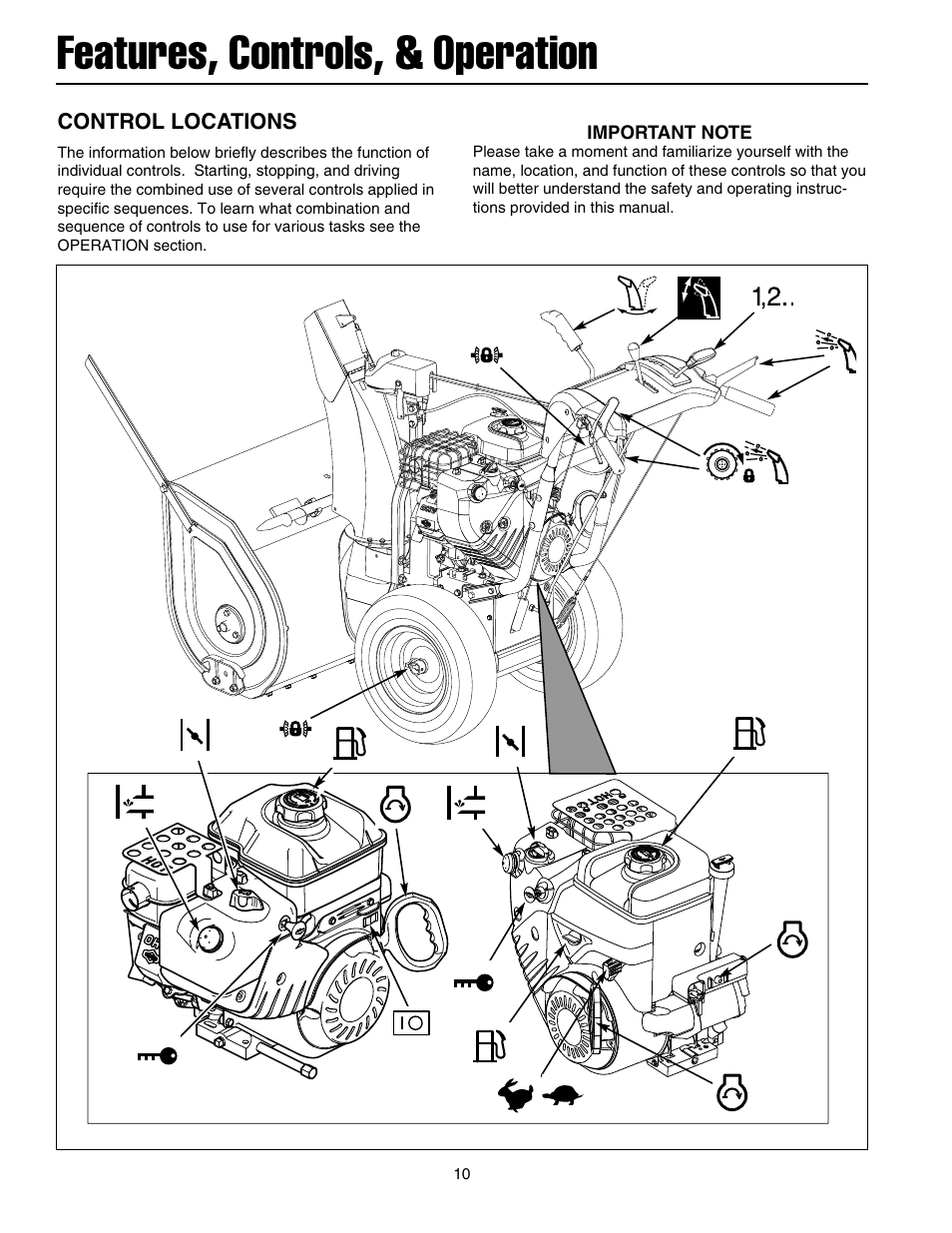 Features, controls, & operation | Snapper 1632E User Manual | Page 11 / 36