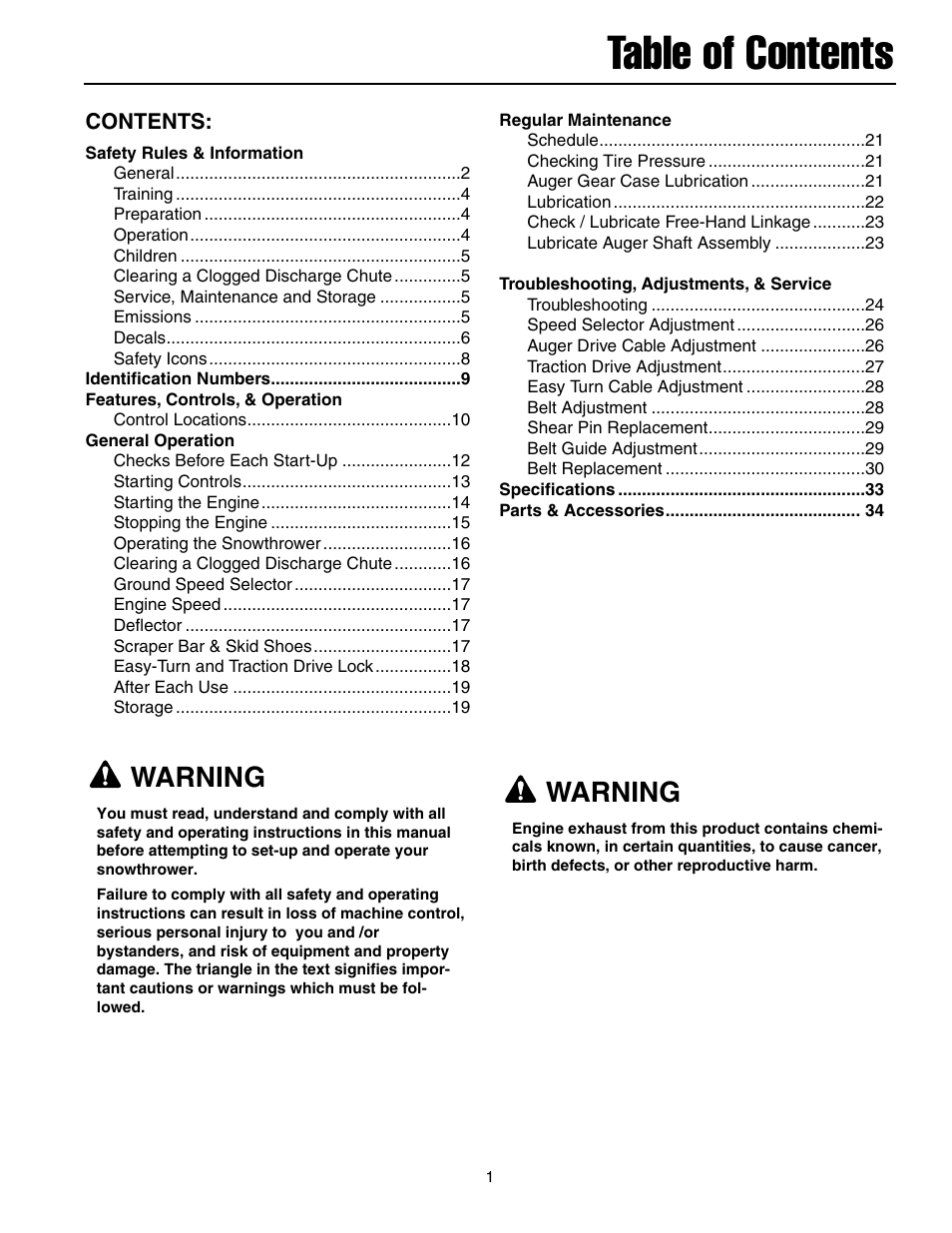 Snapper 1632E User Manual | Page 2 / 36