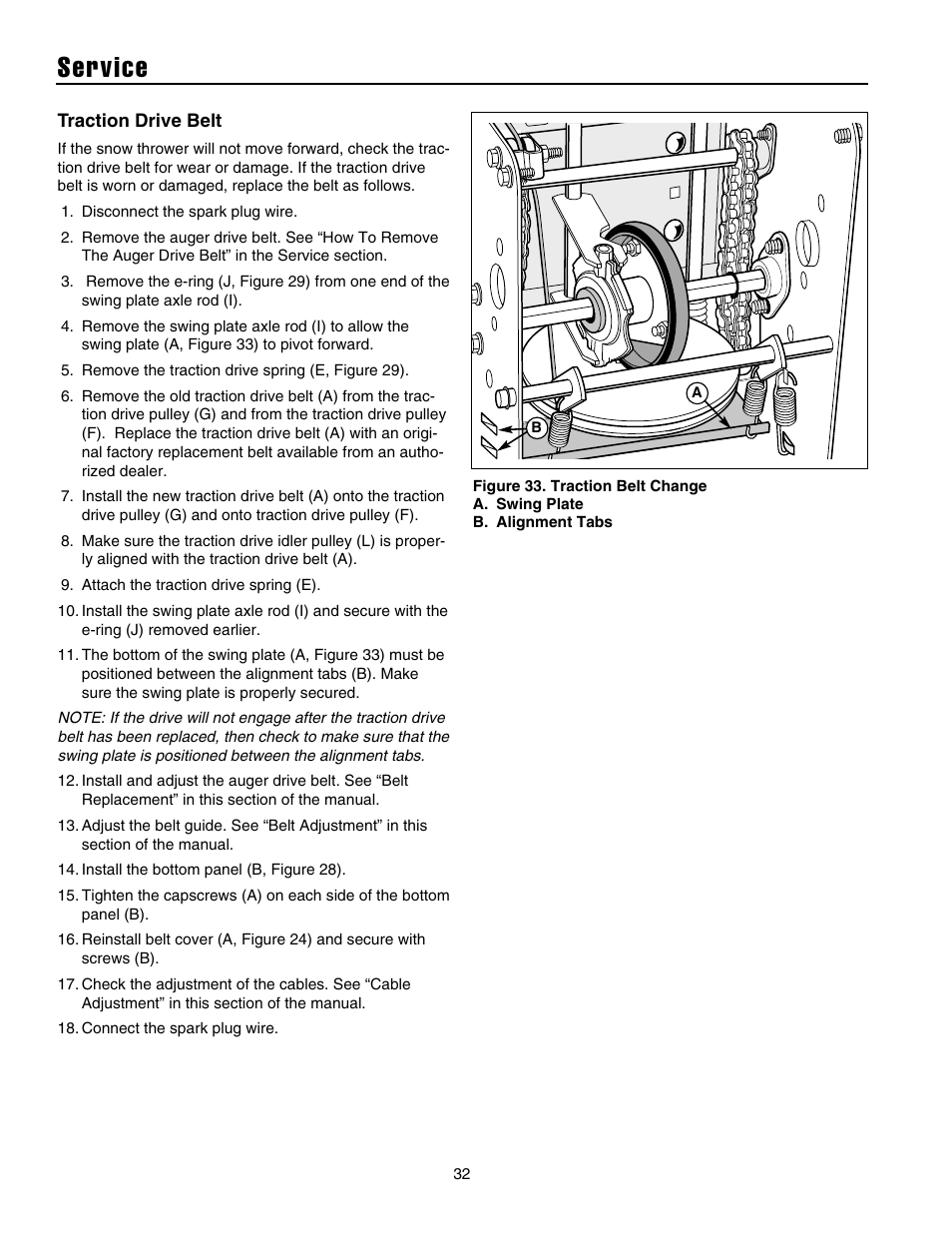 Service | Snapper 1632E User Manual | Page 33 / 36