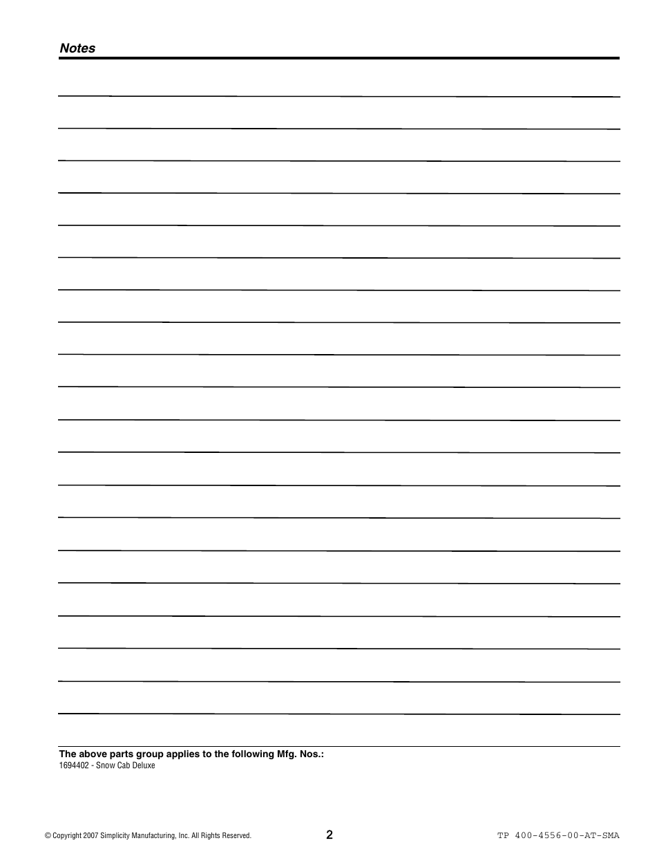 Snapper 4556 User Manual | Page 2 / 4