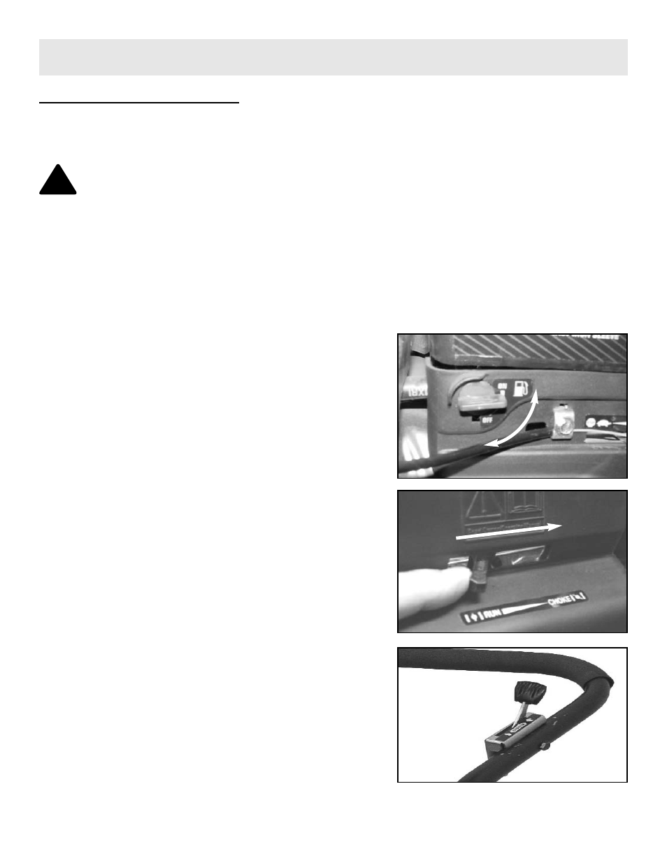 Starting the engine | Snapper ELBC6151BV User Manual | Page 6 / 16