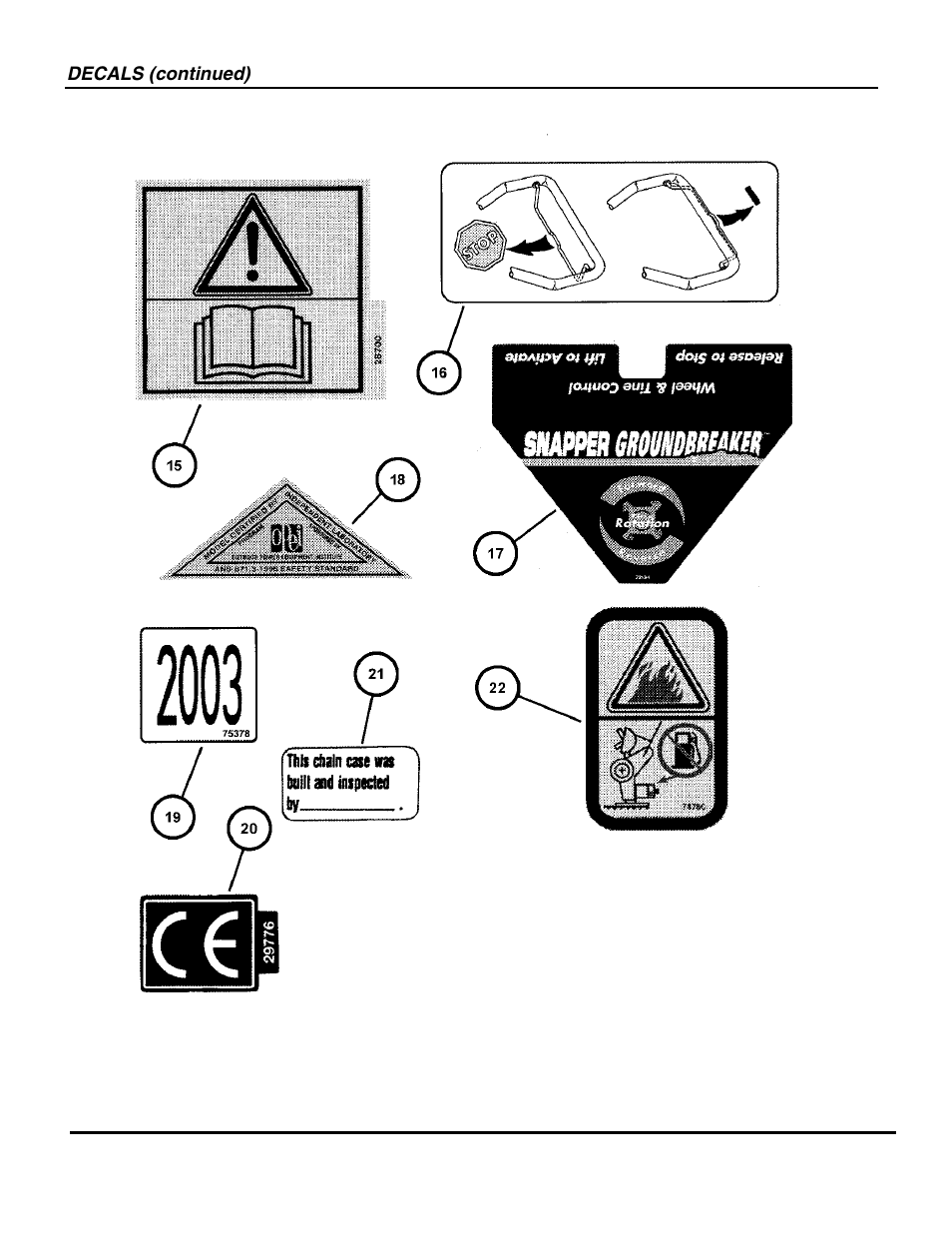Snapper ICFR7005BV User Manual | Page 26 / 36