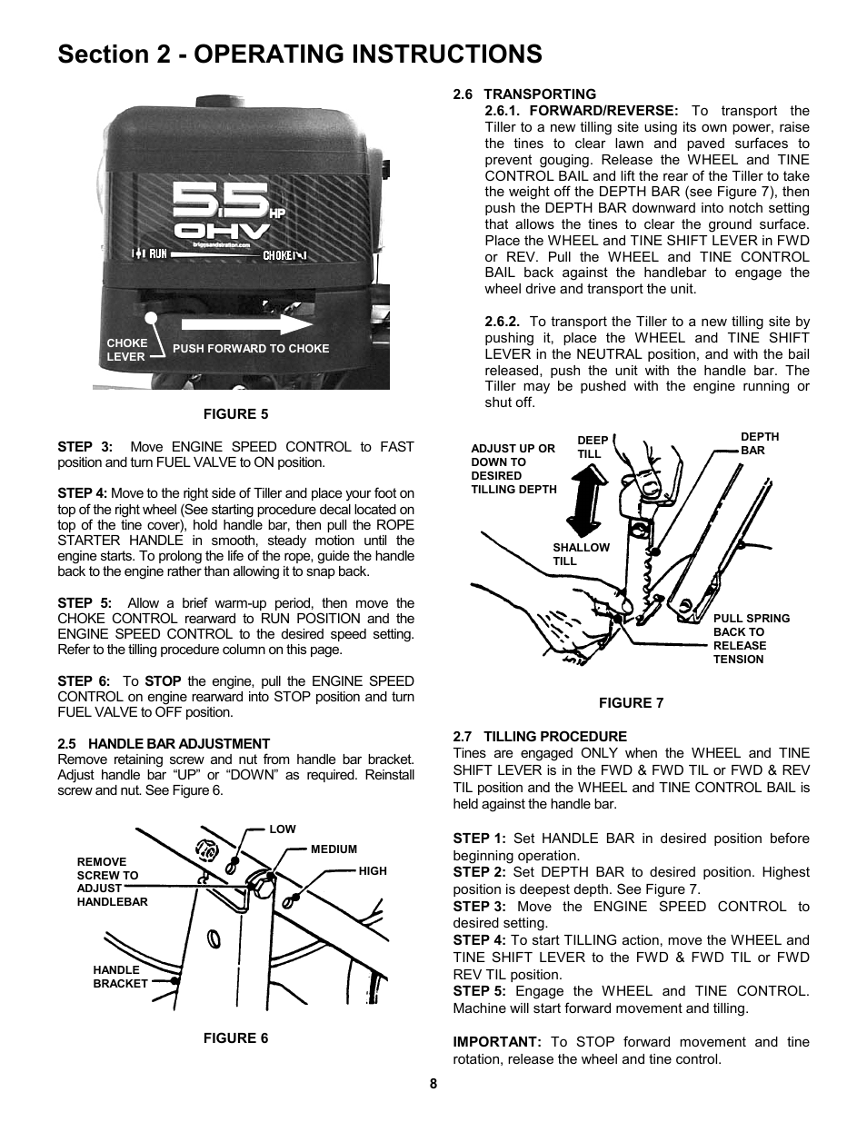 Snapper EICFR5505BV User Manual | Page 8 / 20