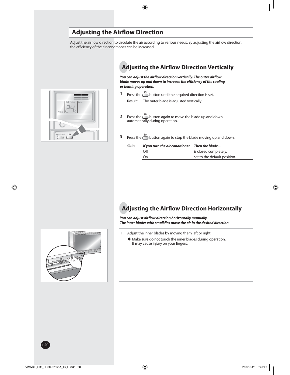 Ekvtujohuif"jsnpx%jsfdujpo | Samsung AQ09VBCNSER User Manual | Page 20 / 60