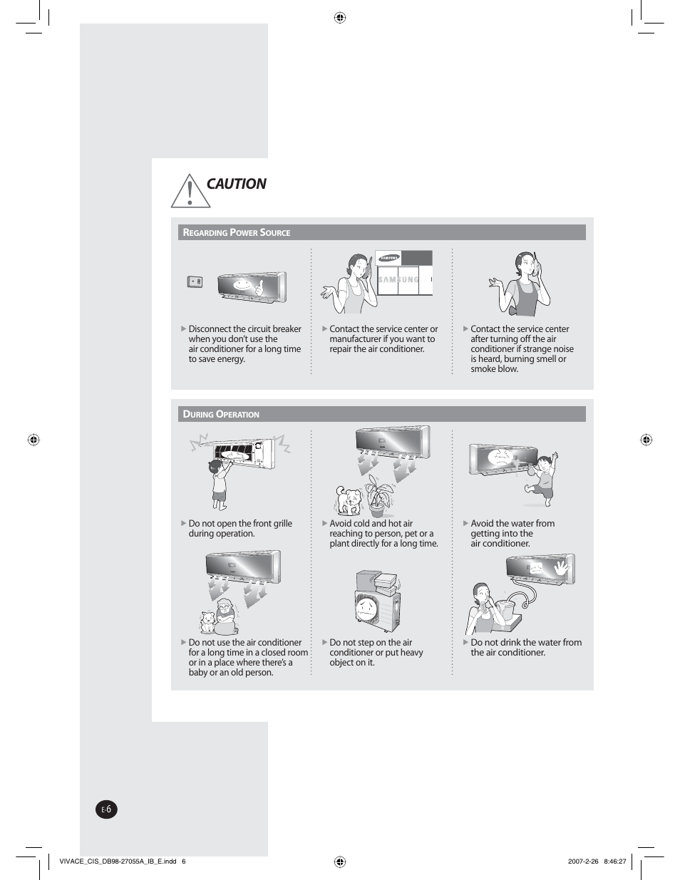 Samsung AQ09VBCNSER User Manual | Page 6 / 60
