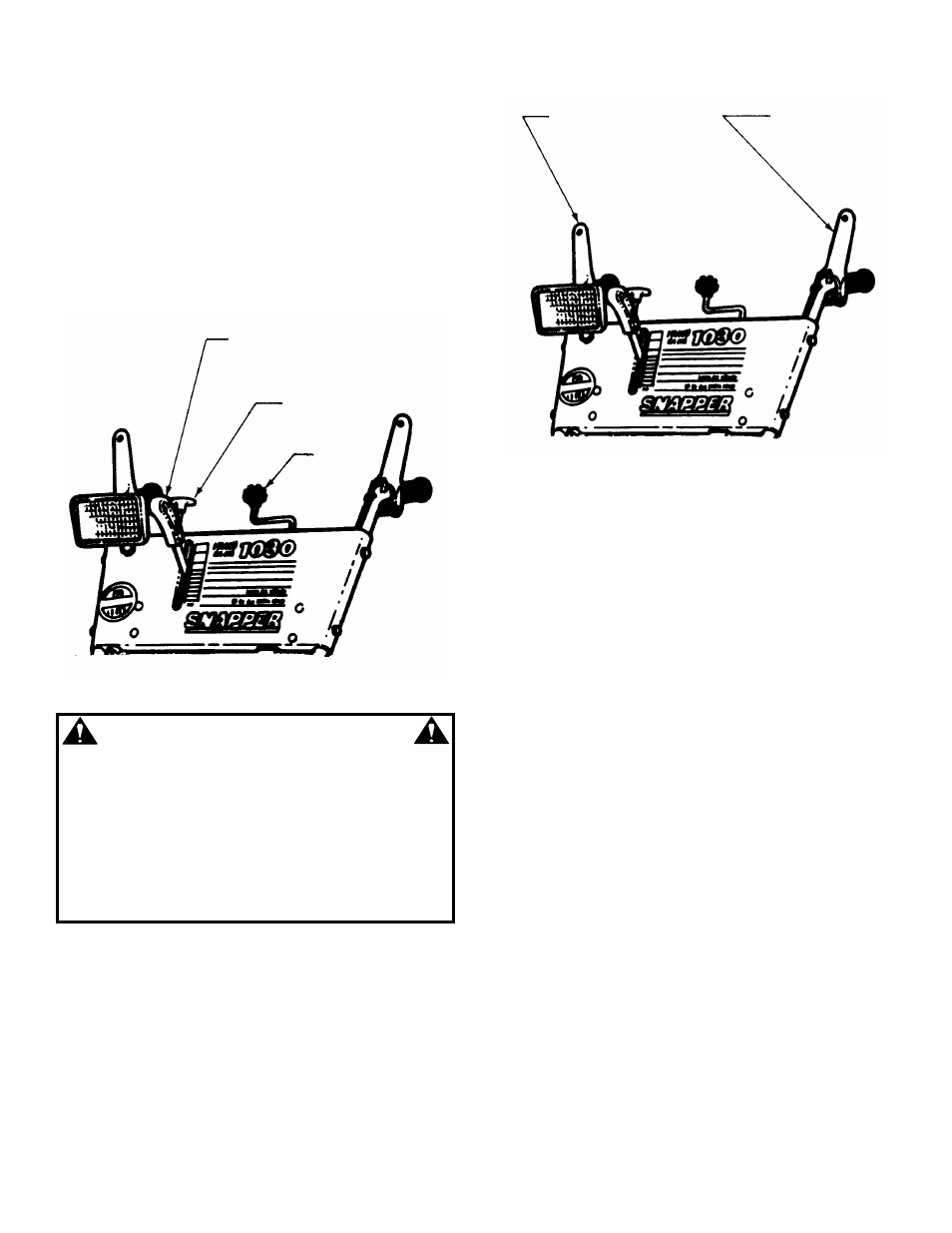 Warning | Snapper 8246 User Manual | Page 8 / 24