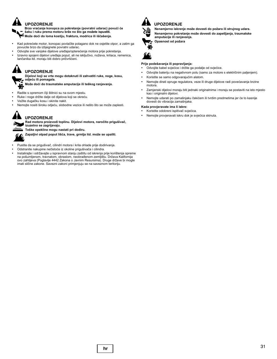 31 hr | Snapper 90000 User Manual | Page 31 / 80
