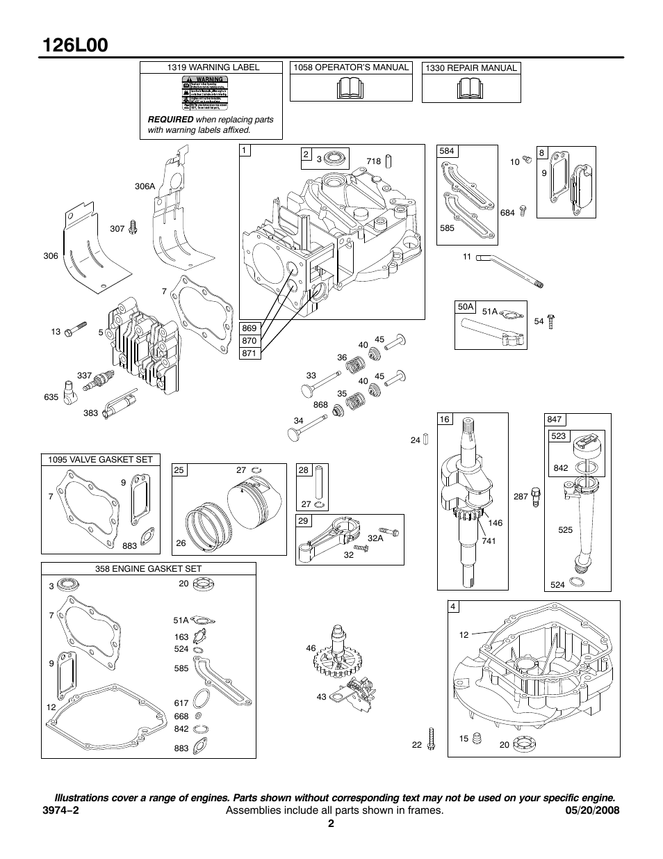 Snapper 126L00 User Manual | Page 2 / 11