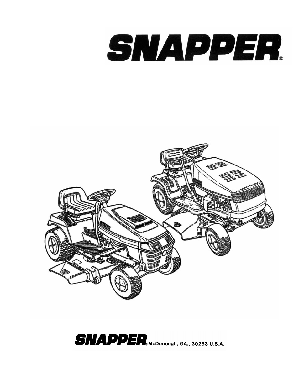 Snapper Lawn Mower Accessory User Manual | 68 pages