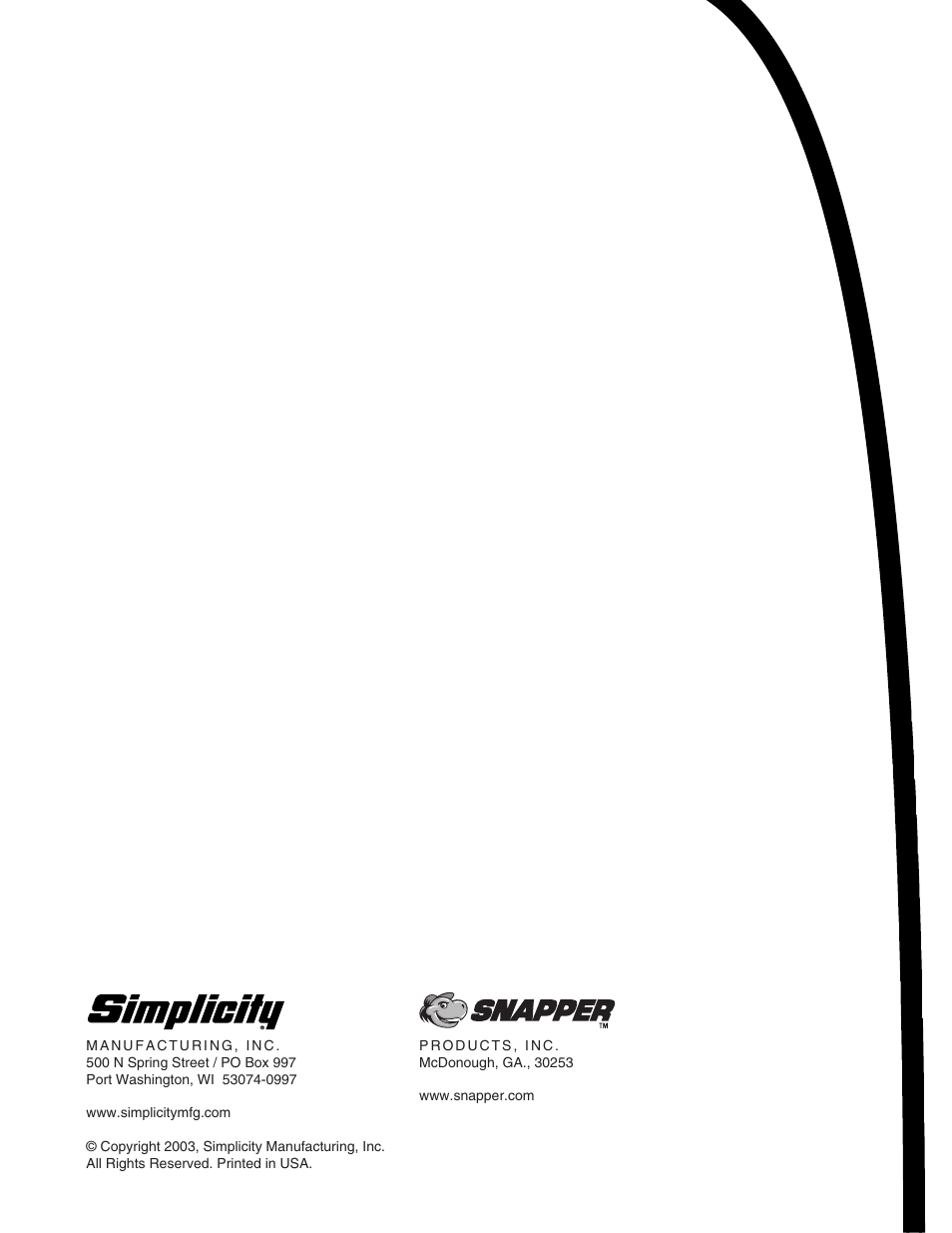 Snapper 520E User Manual | Page 20 / 20