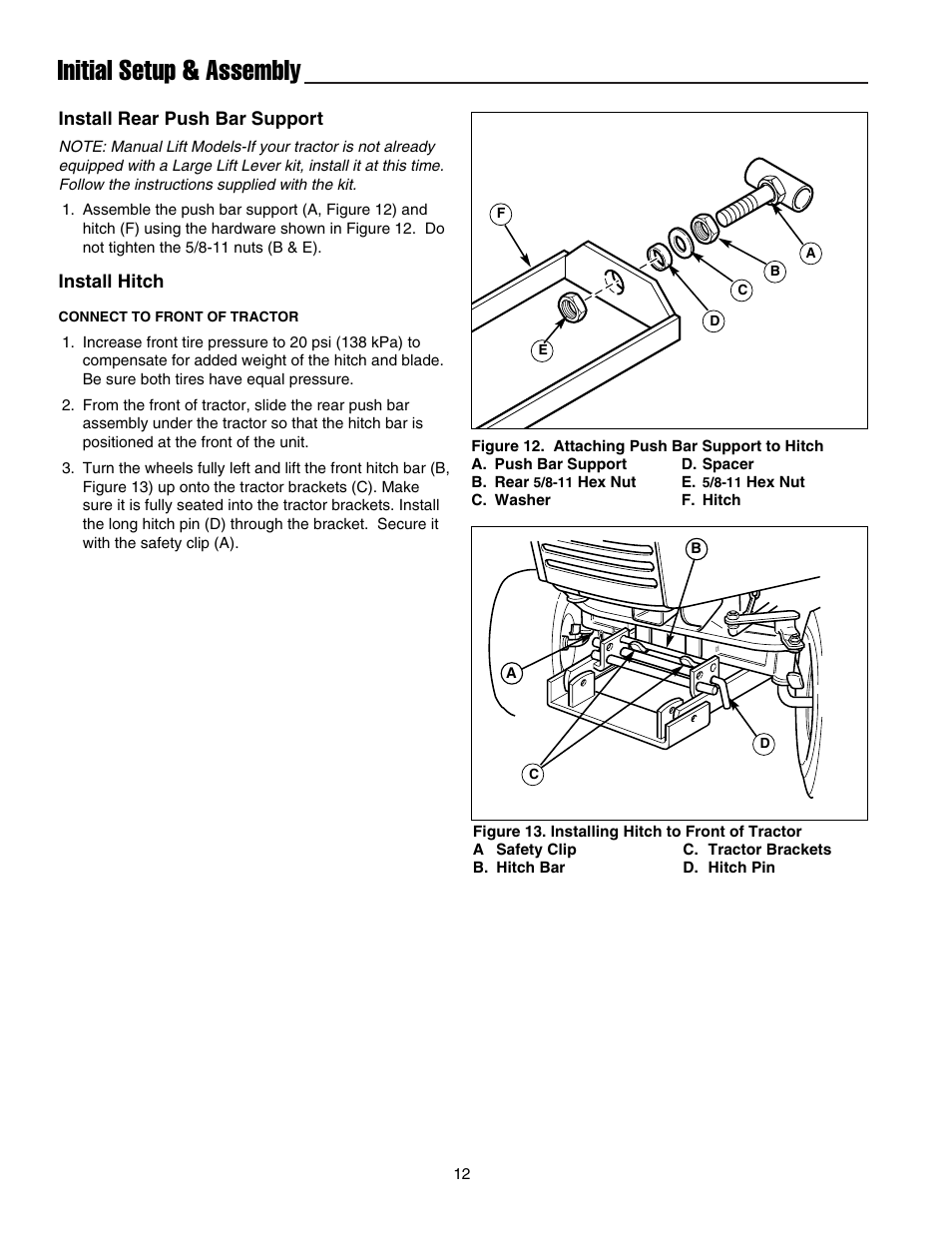 Initial setup & assembly | Snapper 1721302-04 User Manual | Page 13 / 22