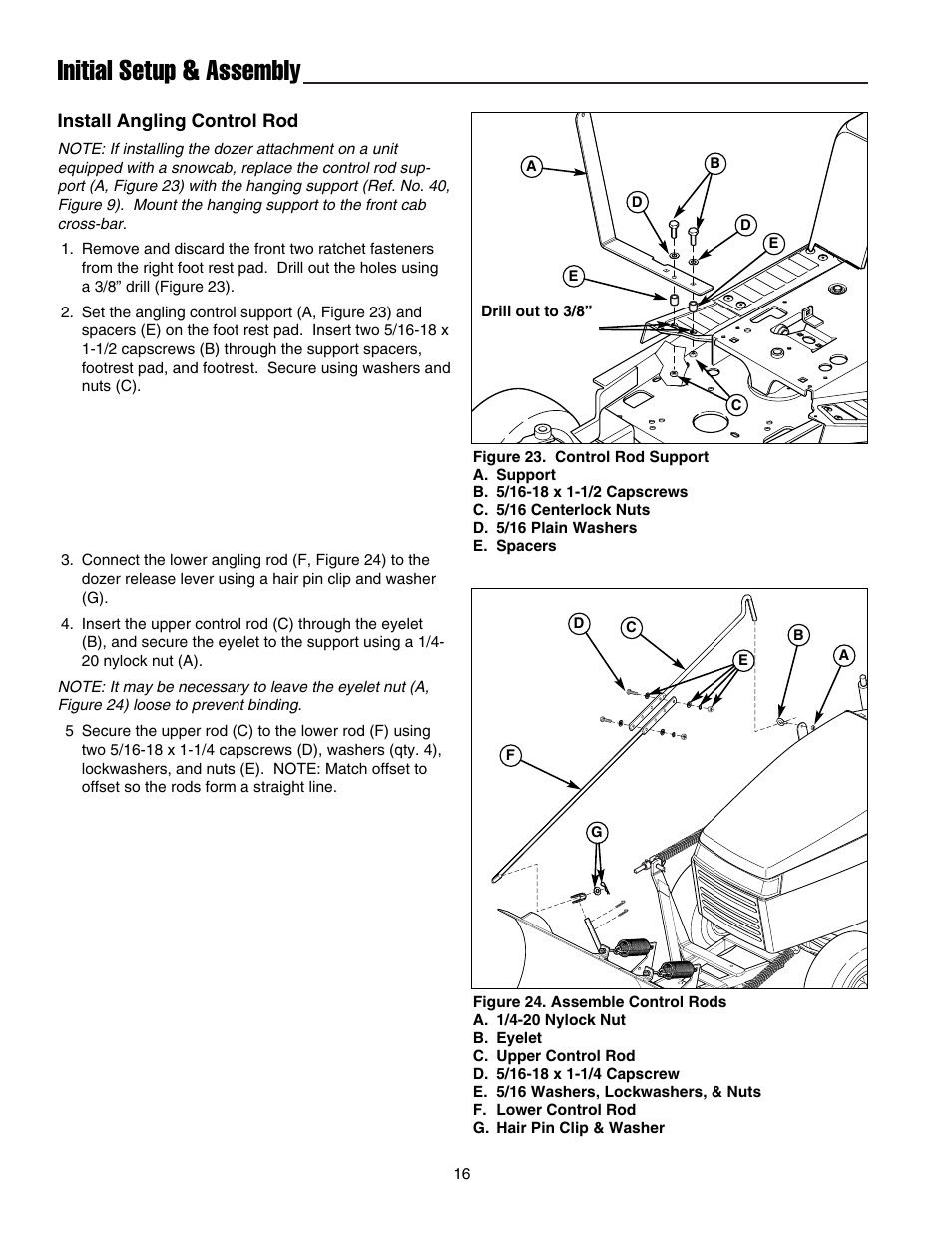 Initial setup & assembly | Snapper 1721302-04 User Manual | Page 17 / 22
