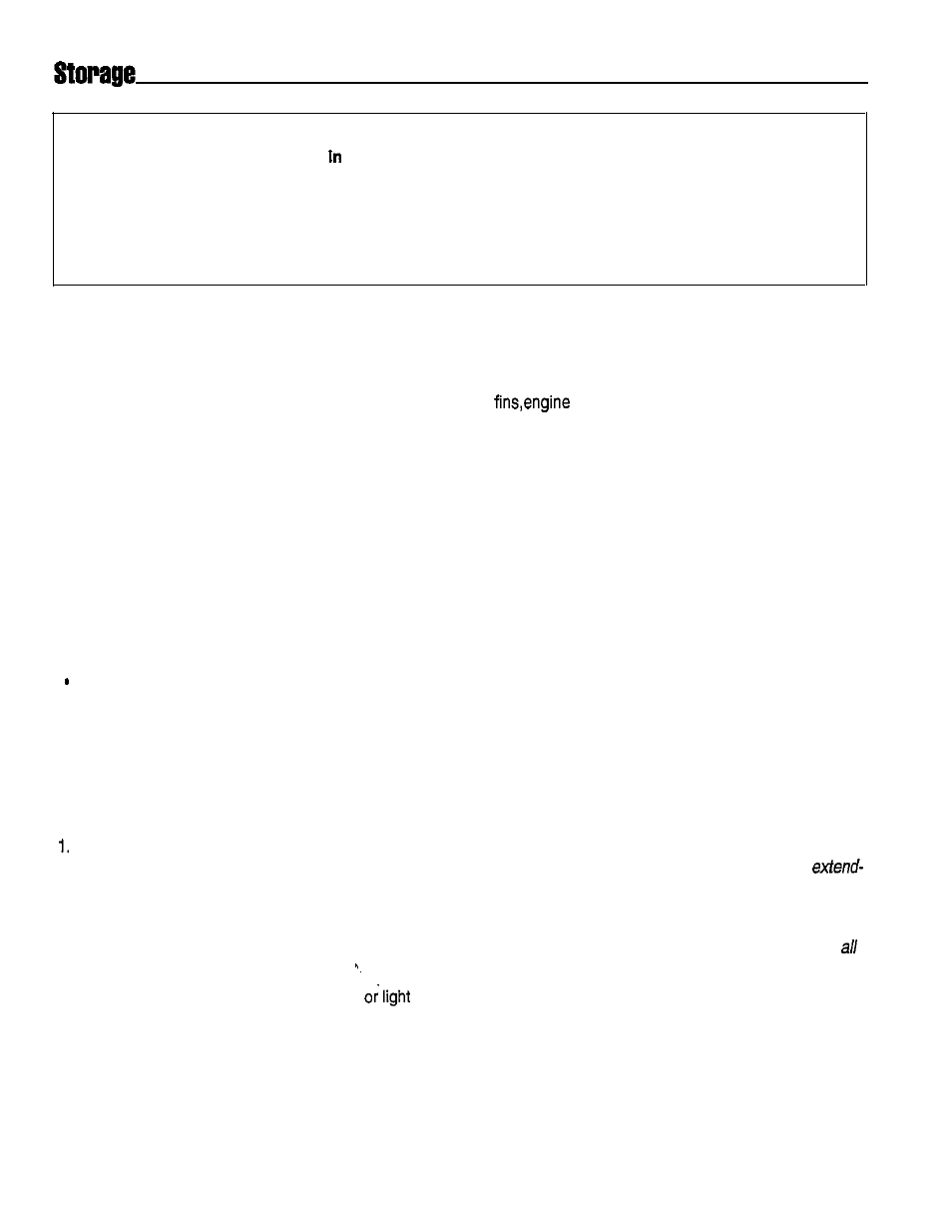 Temporary storage (30 days or less), Long term storage (longer than 30 days) | Snapper 1300 Series User Manual | Page 24 / 40