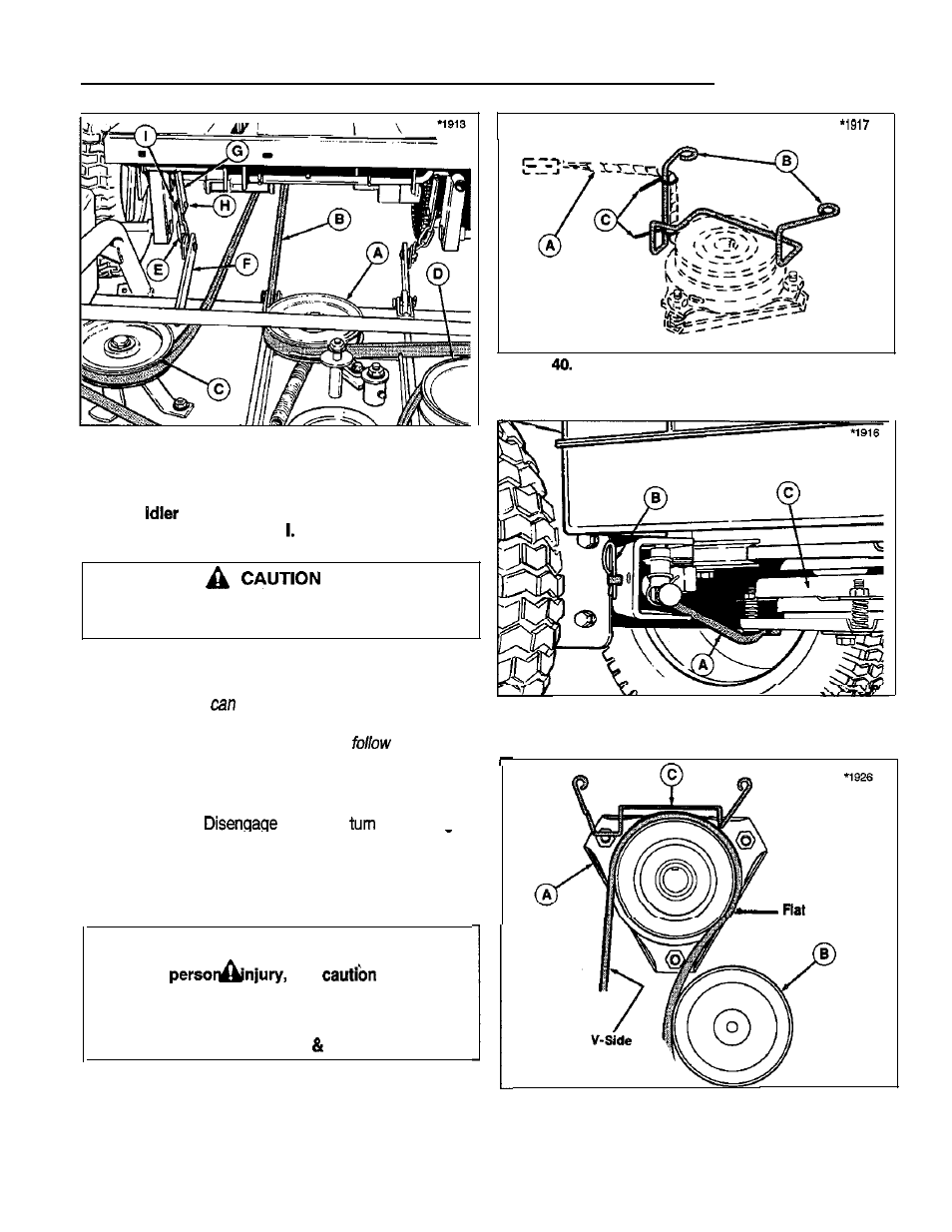 Belt replacement, Mower belt | Snapper 1300 Series User Manual | Page 33 / 40