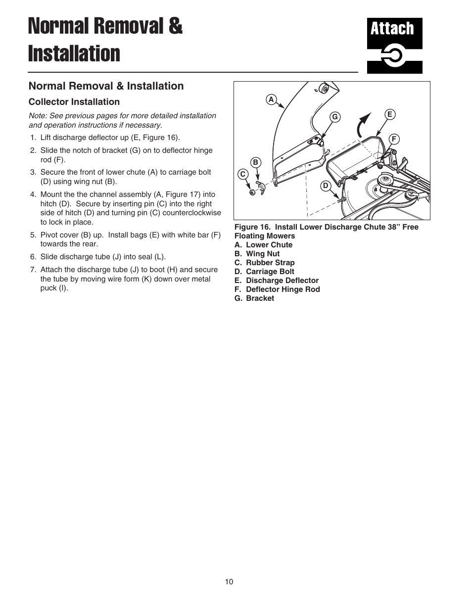 Normal removal & installation | Snapper 1733419 User Manual | Page 12 / 14