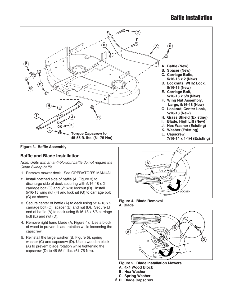 Baffle installation | Snapper 1733419 User Manual | Page 7 / 14