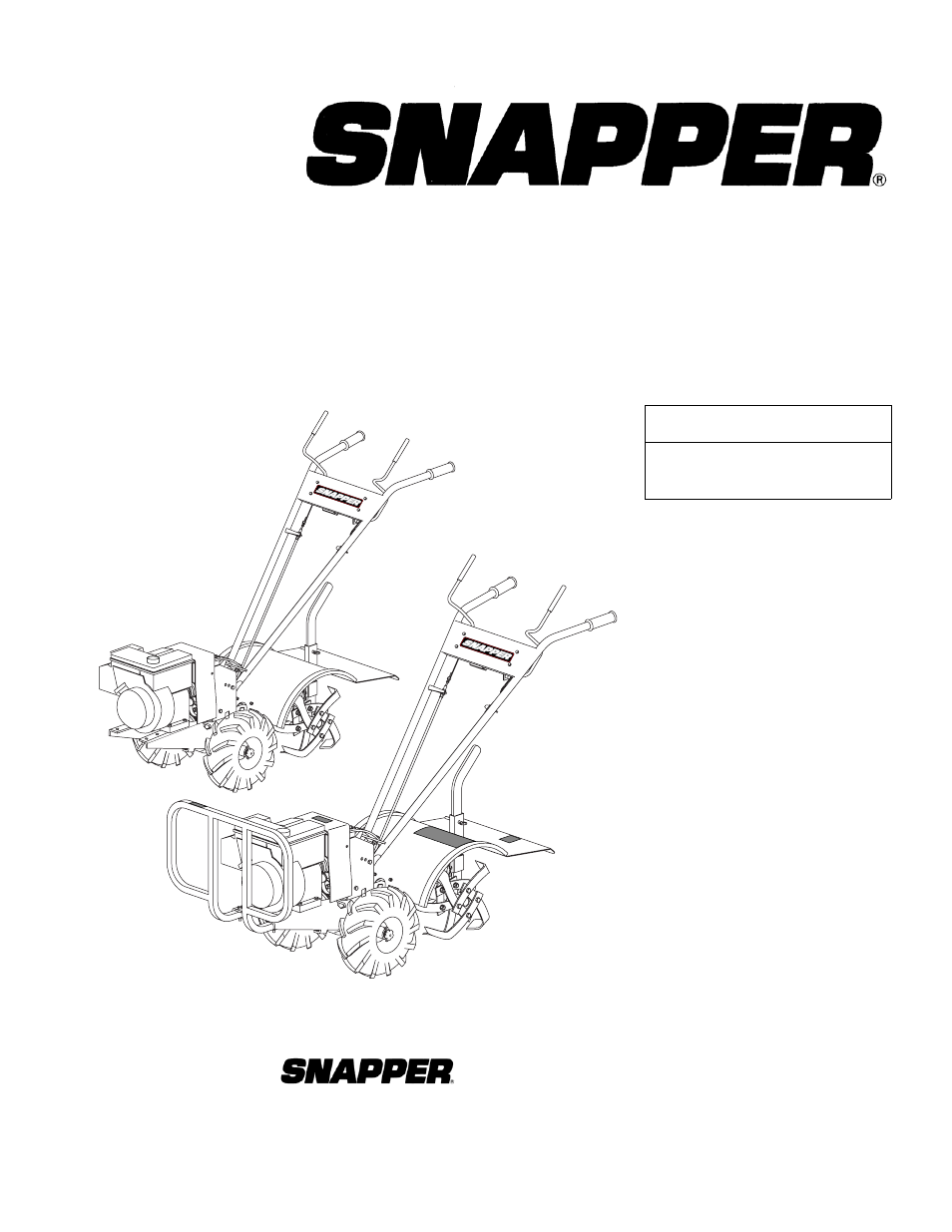 Snapper 6016RT User Manual | 28 pages