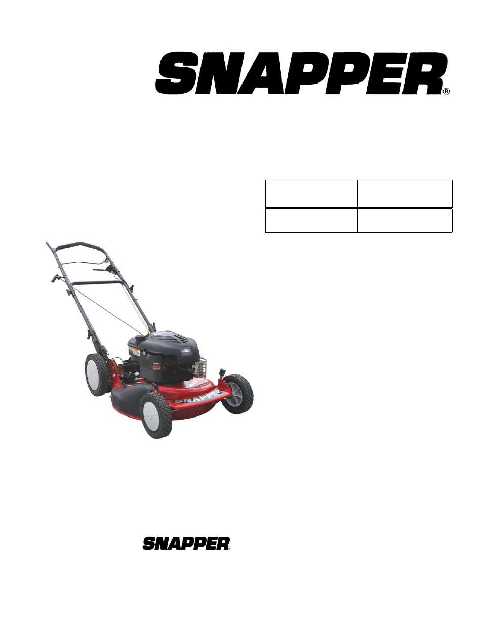 Snapper EMRP216518B User Manual | 38 pages