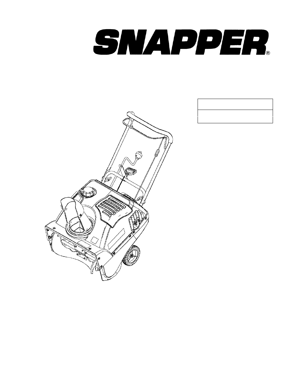 Snapper ESS5220E User Manual | 26 pages