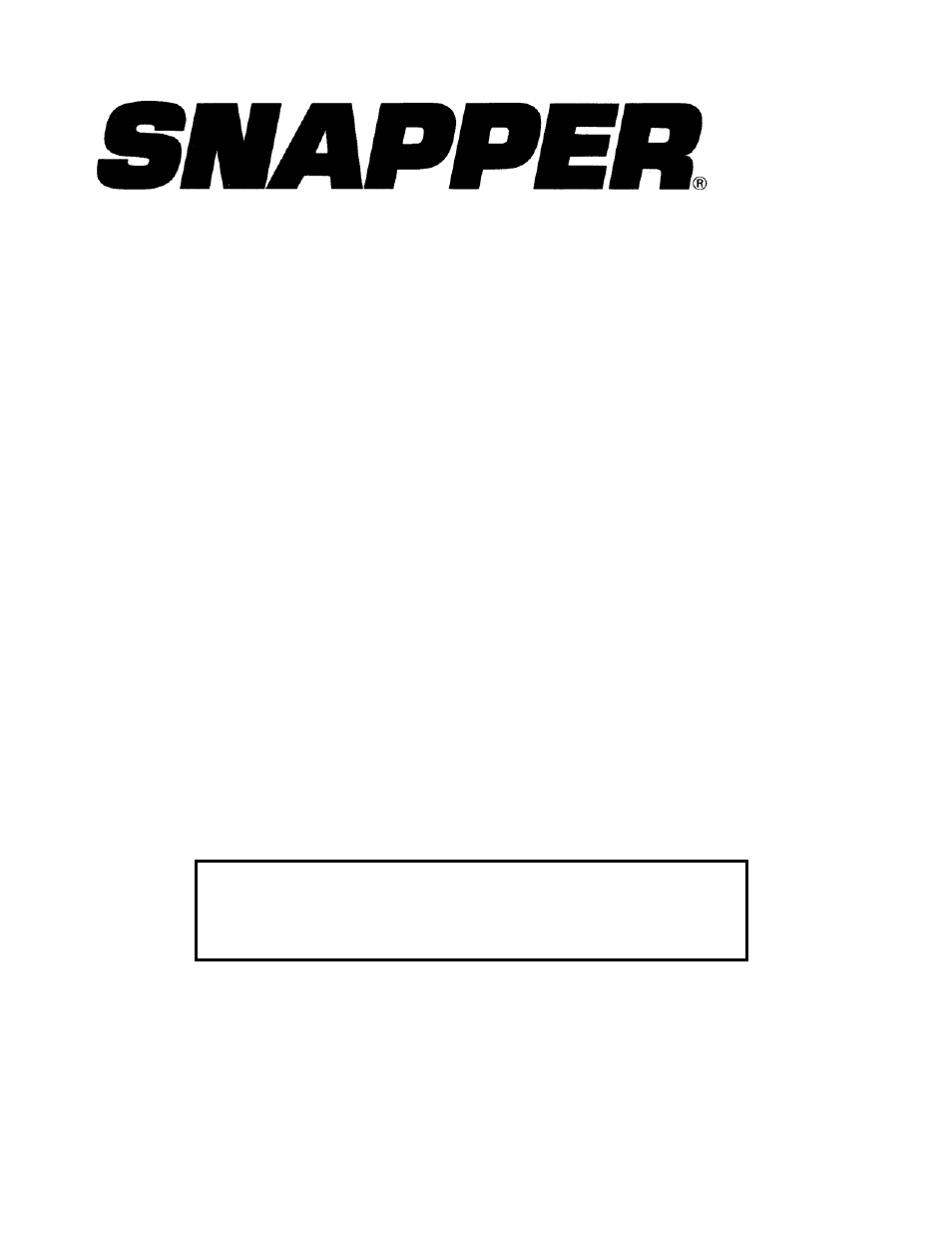 Snapper ESS5220E User Manual | Page 26 / 26