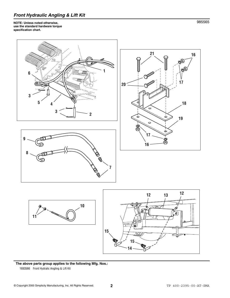 Snapper 2395 User Manual | Page 2 / 4