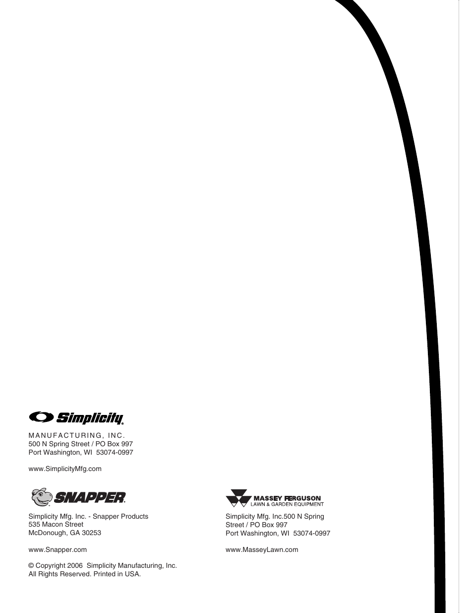 Snapper 1695064 User Manual | Page 18 / 18