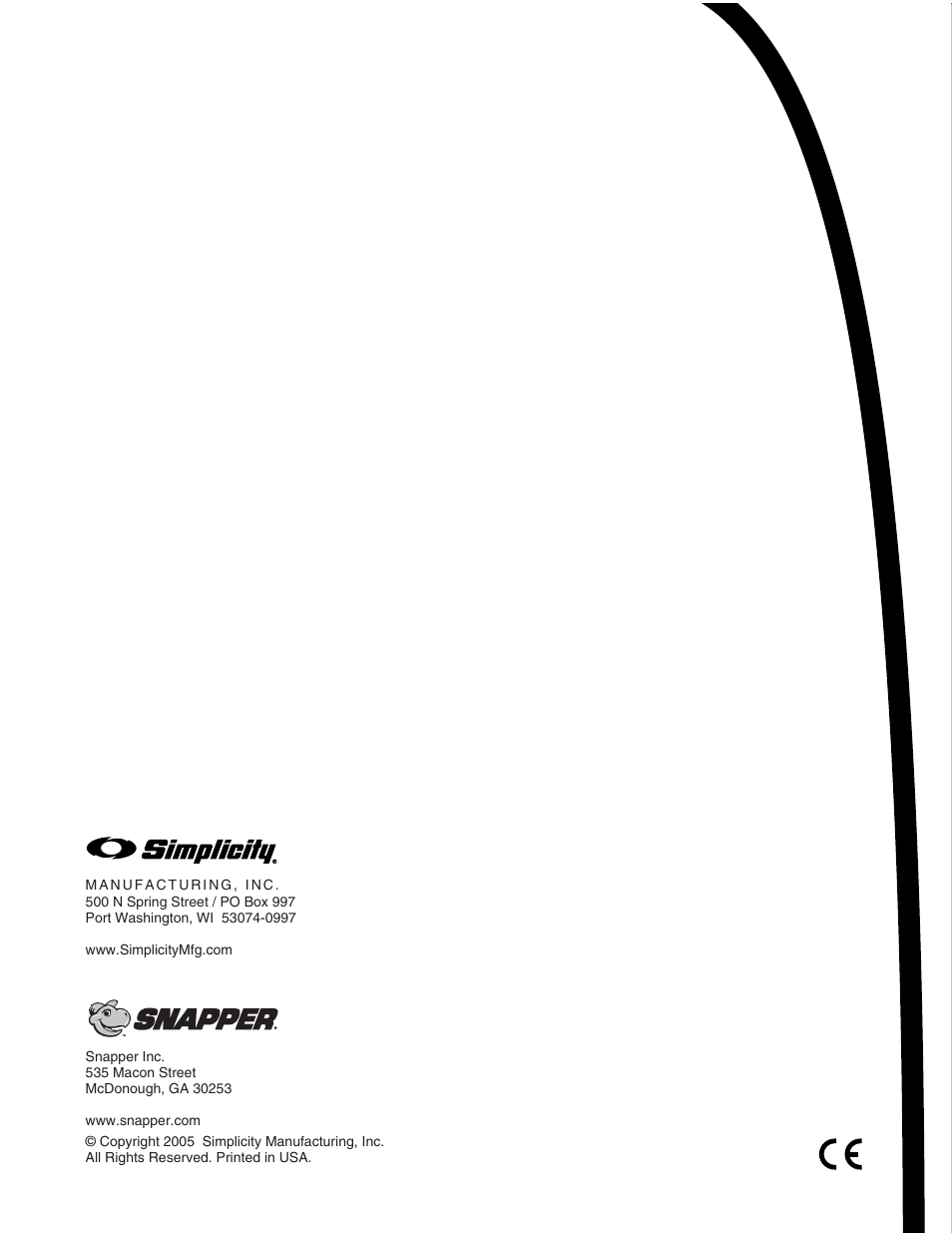 Snapper 6HP User Manual | Page 26 / 26