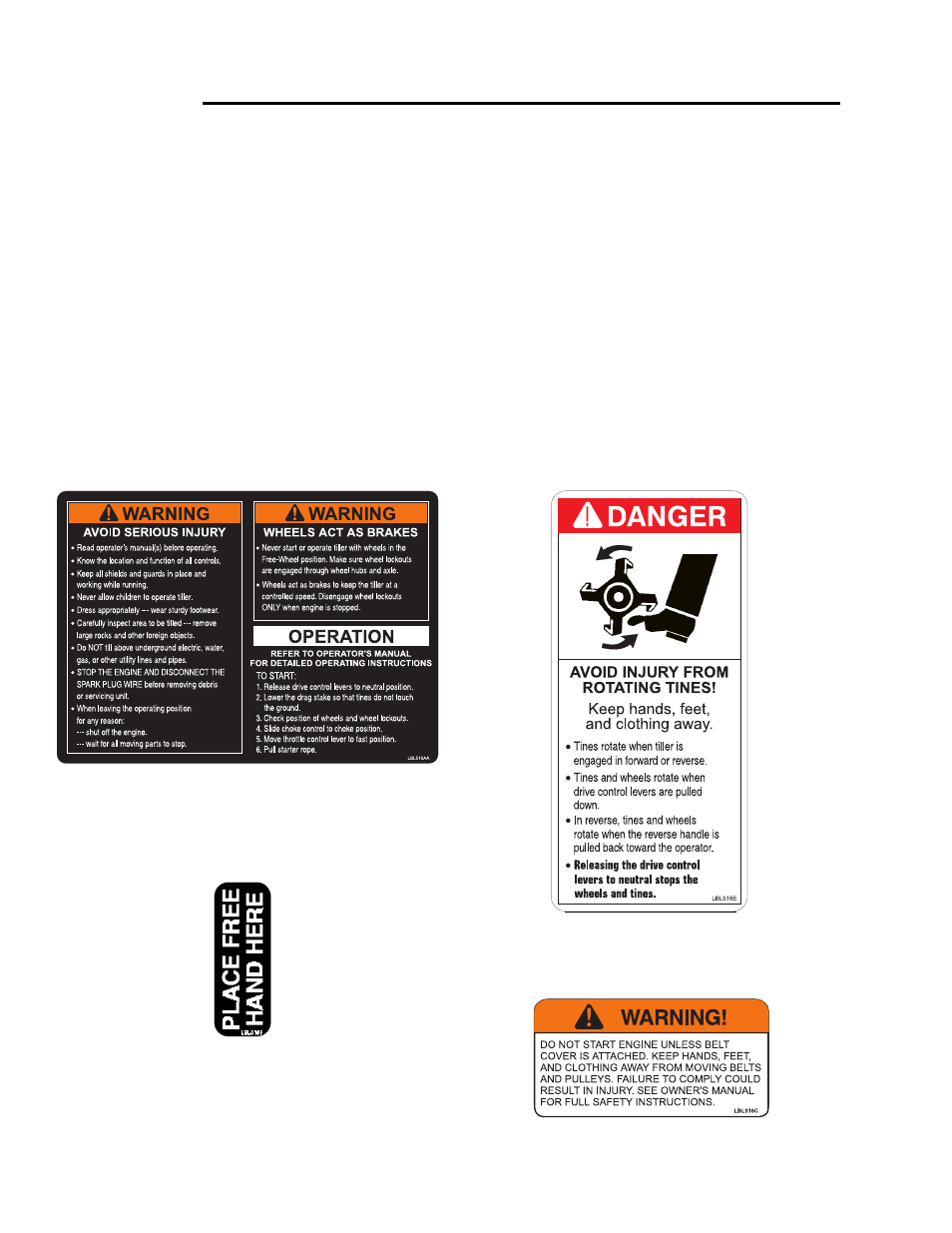 Safety rules, Safety decals | Snapper 6HP User Manual | Page 6 / 26