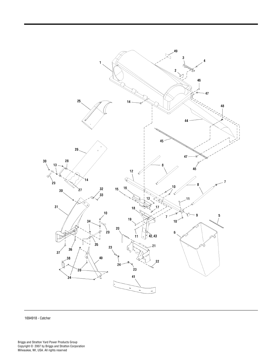 Triple catcher assembly | Snapper 4553 User Manual | Page 6 / 12