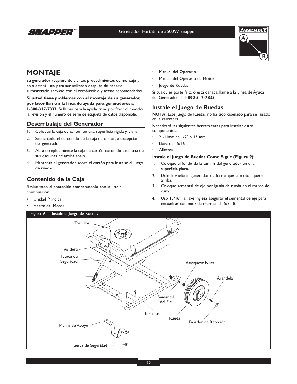 Snapper 3500 User Manual | Page 22 / 32