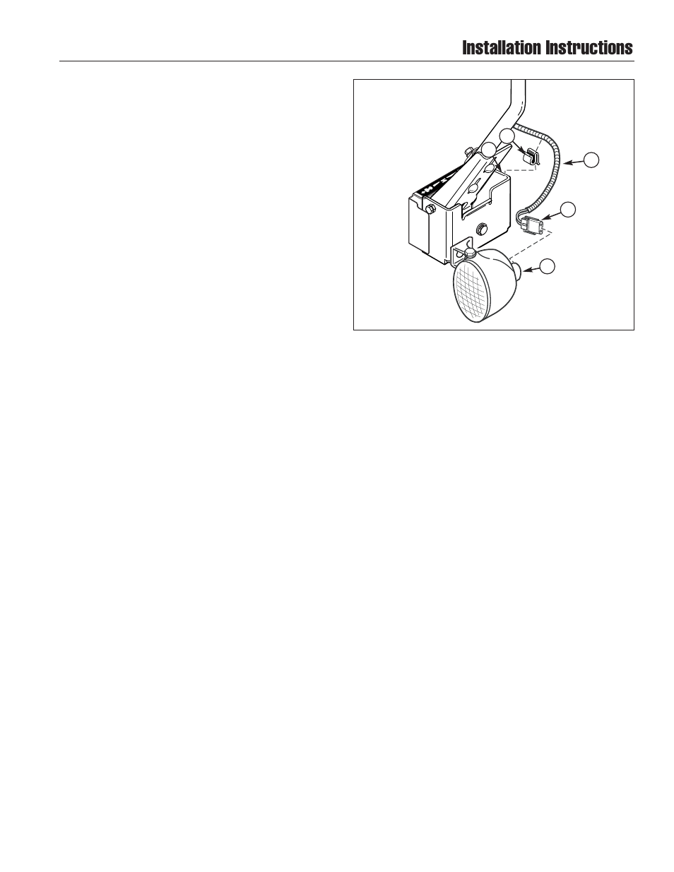 Installation instructions, Light kit, Operation | Snapper 1695295 User Manual | Page 3 / 4