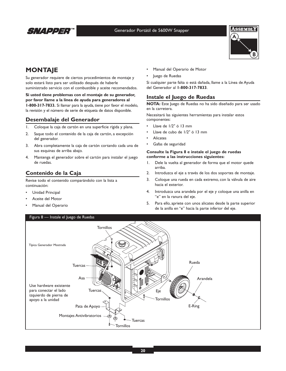 Snapper 030215-1 User Manual | Page 20 / 28