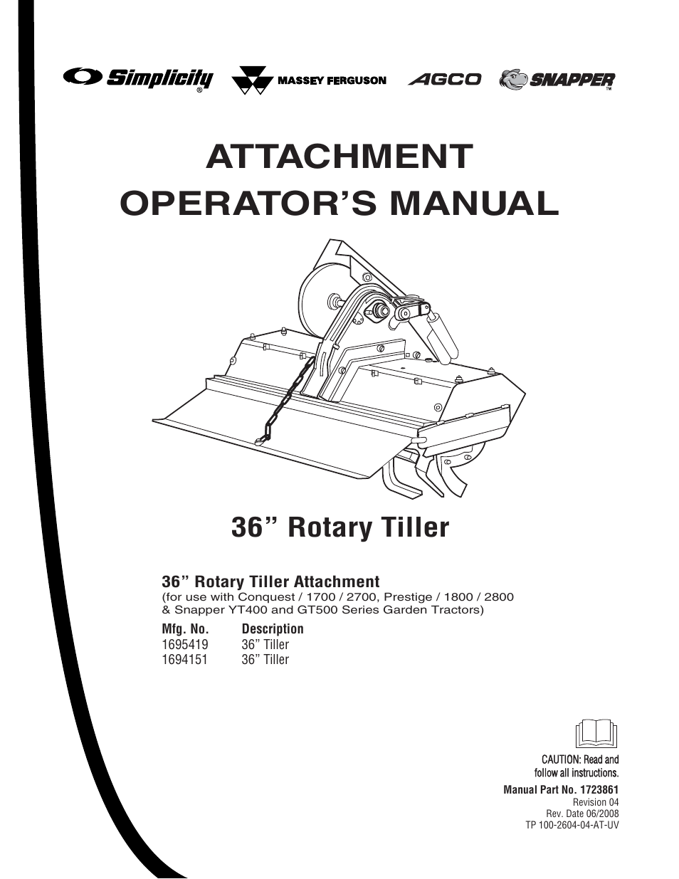 Snapper 1695419 User Manual | 22 pages