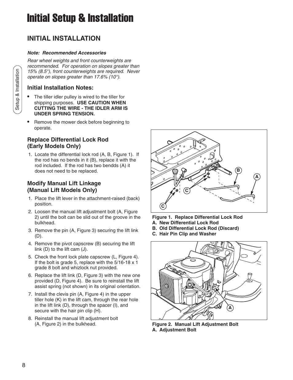Initial setup & installation, Initial installation | Snapper 1695419 User Manual | Page 8 / 22