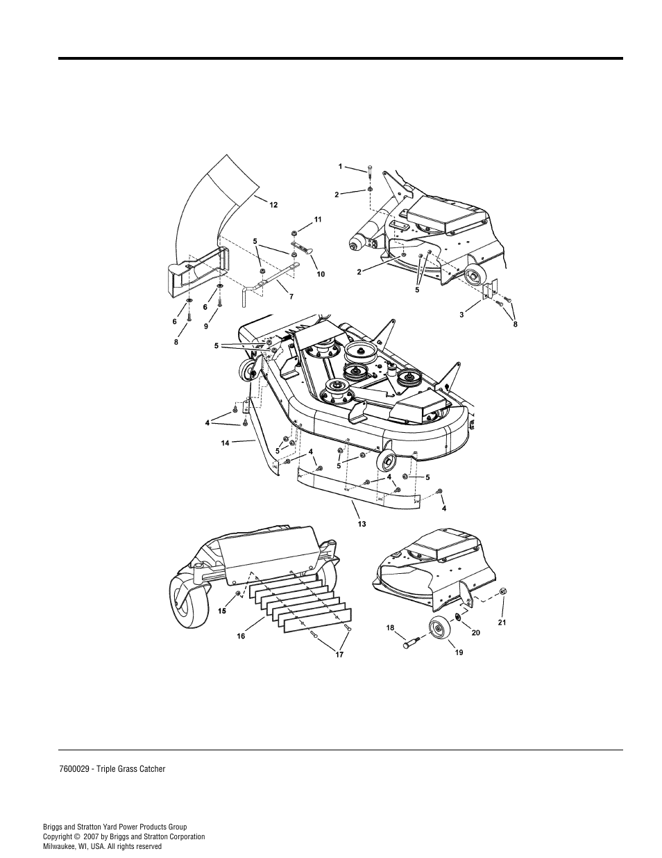 Weight, mount, & baffle group | Snapper 4542 User Manual | Page 6 / 12