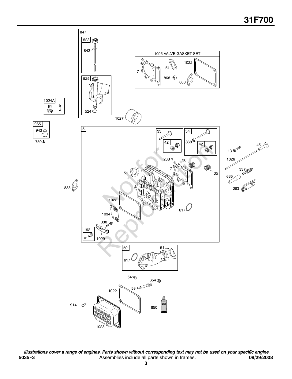 Not for reproduction | Snapper 31F700 User Manual | Page 3 / 20
