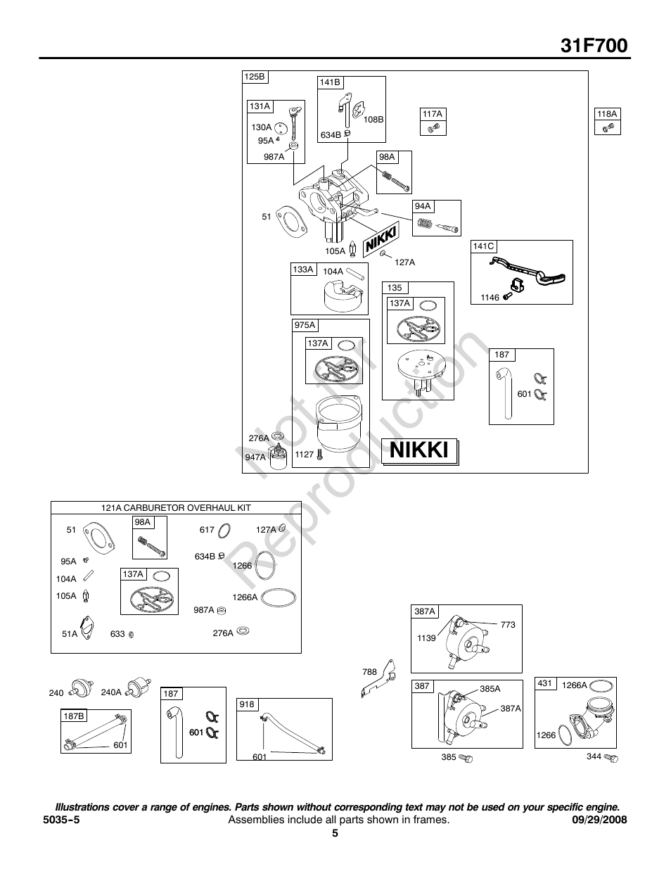 Not for reproduction, Nikki | Snapper 31F700 User Manual | Page 5 / 20